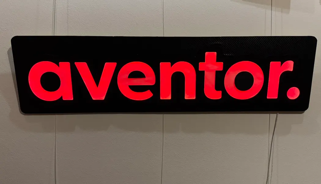 Aventor COB-LED-Firmenschild – Detailansicht 3