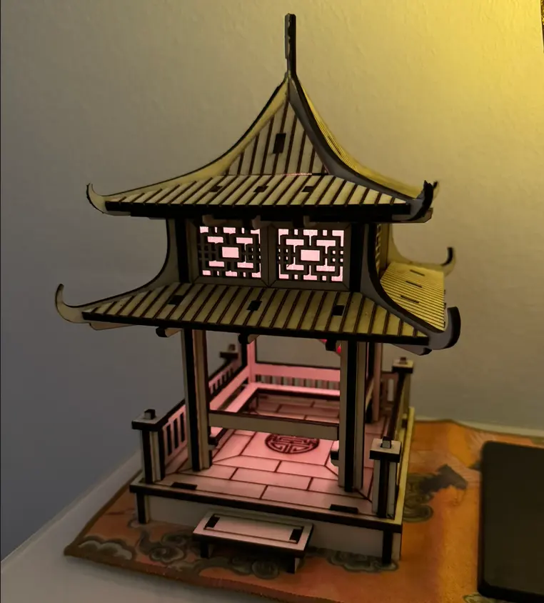 Programmierbare beleuchtete Pagode – Projektansicht